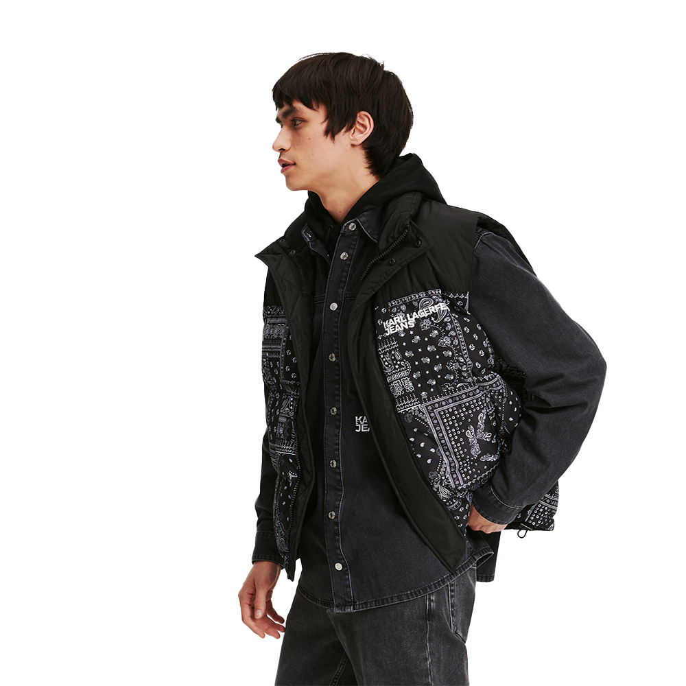 Karl Lagerfeld KLJ BLOCKED PUFFER VEST 245D1504-J338 Karl Lagerfeld KLJ BLOCKED PUFFER VEST 245D1504-J338