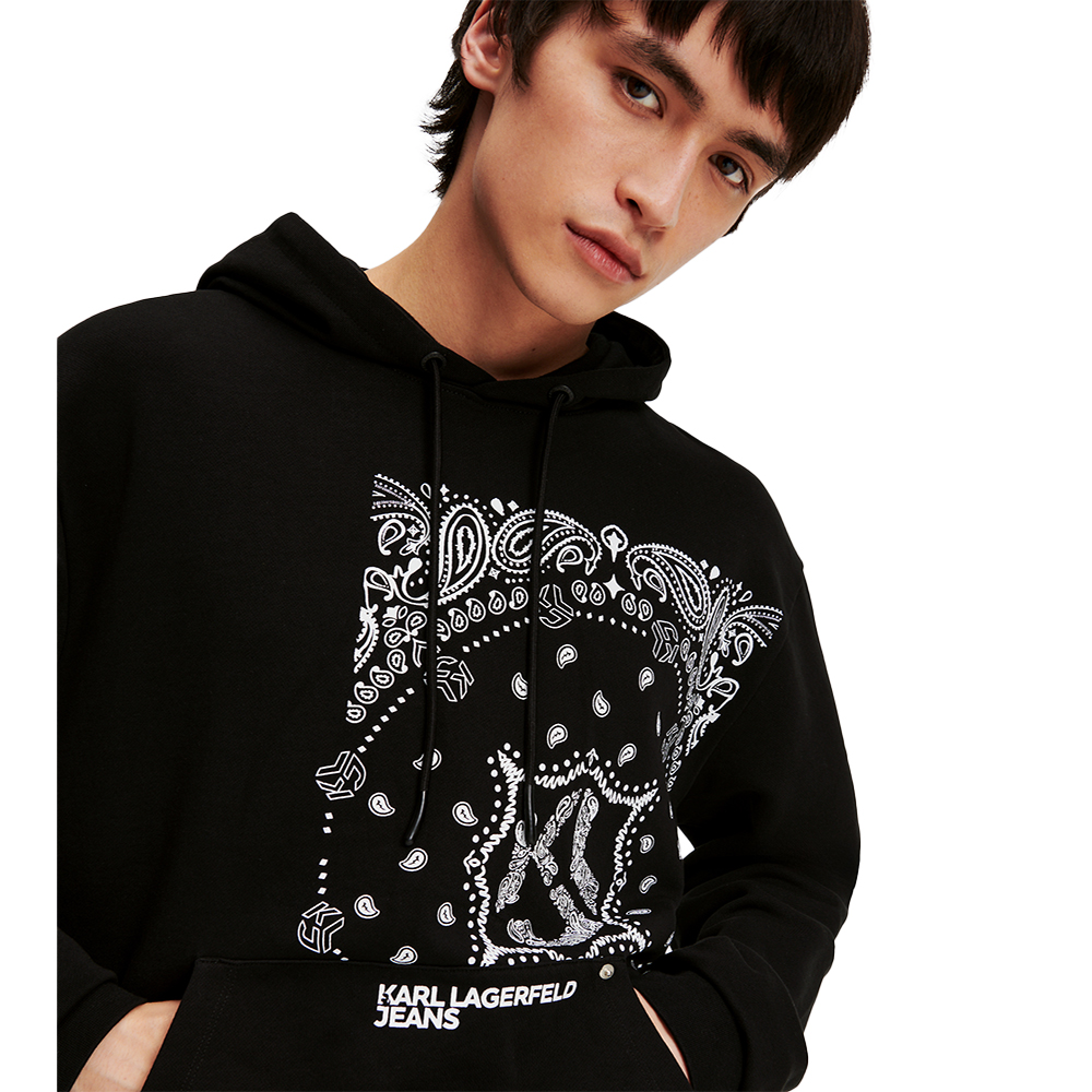 Karl Lagerfeld KLJ REGULAR BANDANA HOODIE 245D1805-J101 Karl Lagerfeld KLJ REGULAR BANDANA HOODIE 245D1805-J101