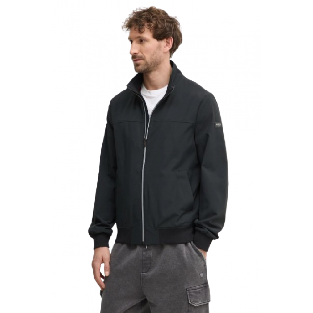 GUESS STRETCH PACKABLE BOMBER M5RL18WGUP2-JBLK GUESS STRETCH PACKABLE BOMBER M5RL18WGUP2-JBLK