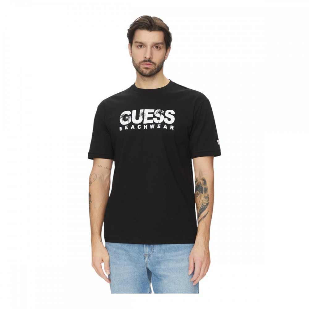 GUESS SS CN LOGO - MID ORGANIC STREAM JERSEY 180 M F5GI11I3Z14-JBLK GUESS SS CN LOGO - MID ORGANIC STREAM JERSEY 180 M F5GI11I3Z14-JBLK