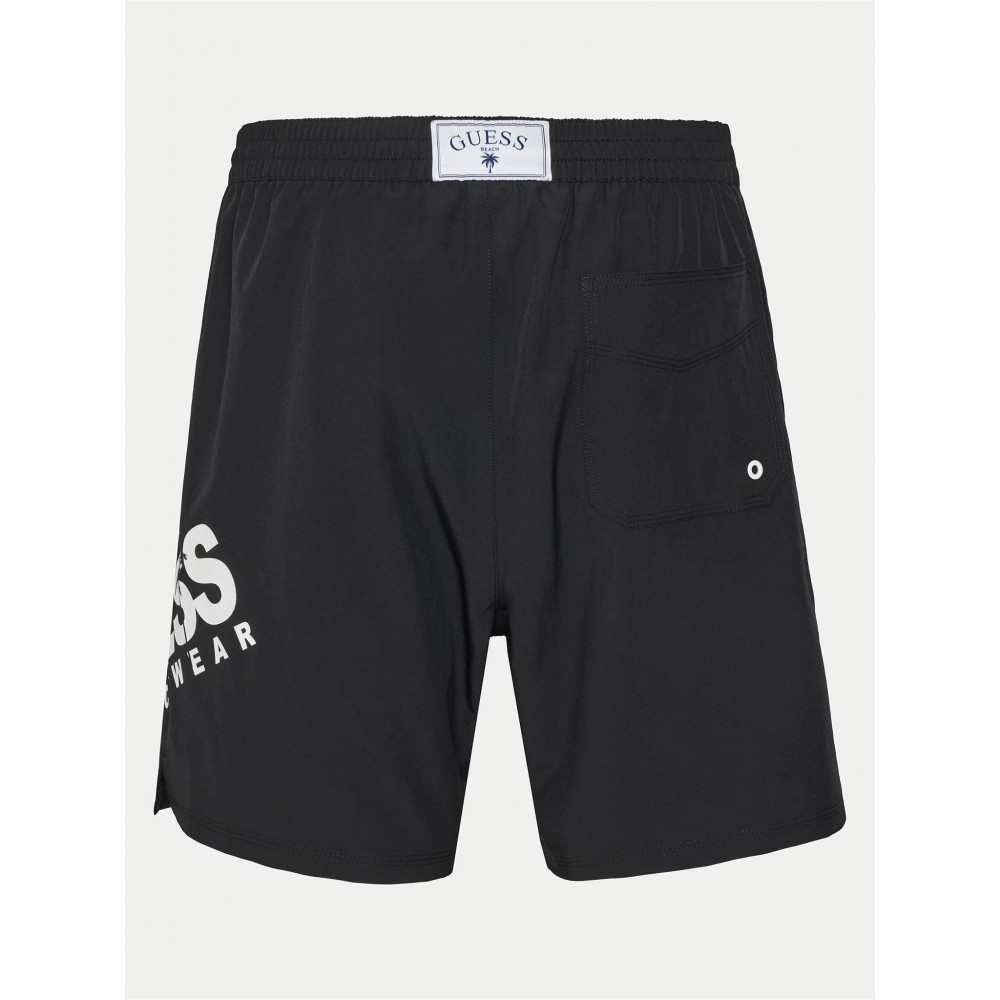 GUESS SWIMTRUNK MEDIUM LOG - STR RECY LIGHT POLY PRINTED F5GT27WG2E2-JBLK