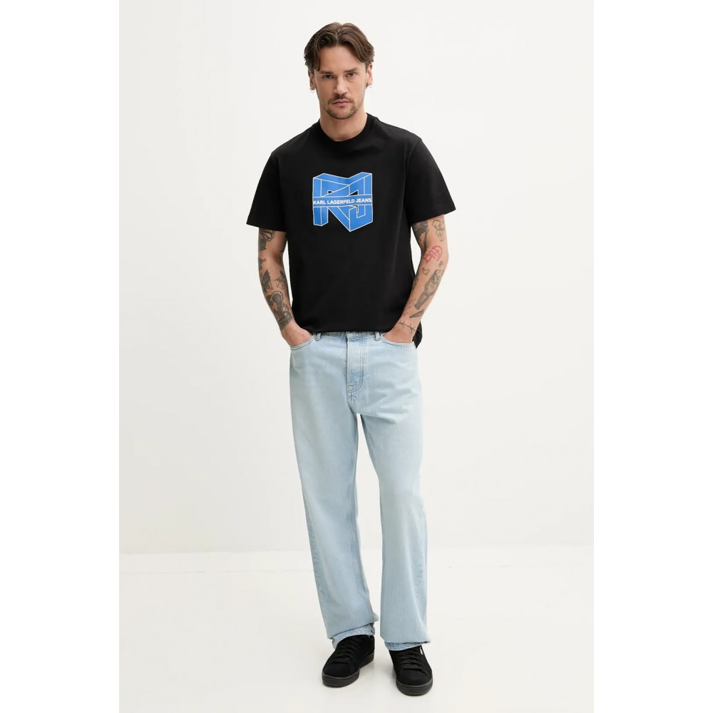 KARL LAGERFELD KLJ REG SS CUBE LOGO TEE A2M17037-999 KARL LAGERFELD KLJ REG SS CUBE LOGO TEE A2M17037-999