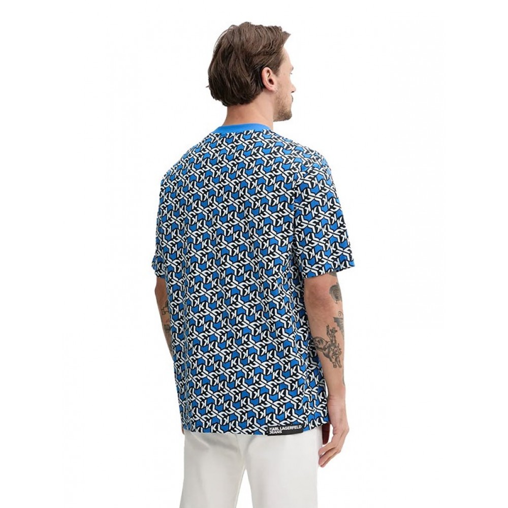 KARL LAGERFELD KLJ RELAXED SS GEO AOP TEE A2M17044-1ED KARL LAGERFELD KLJ RELAXED SS GEO AOP TEE A2M17044-1ED
