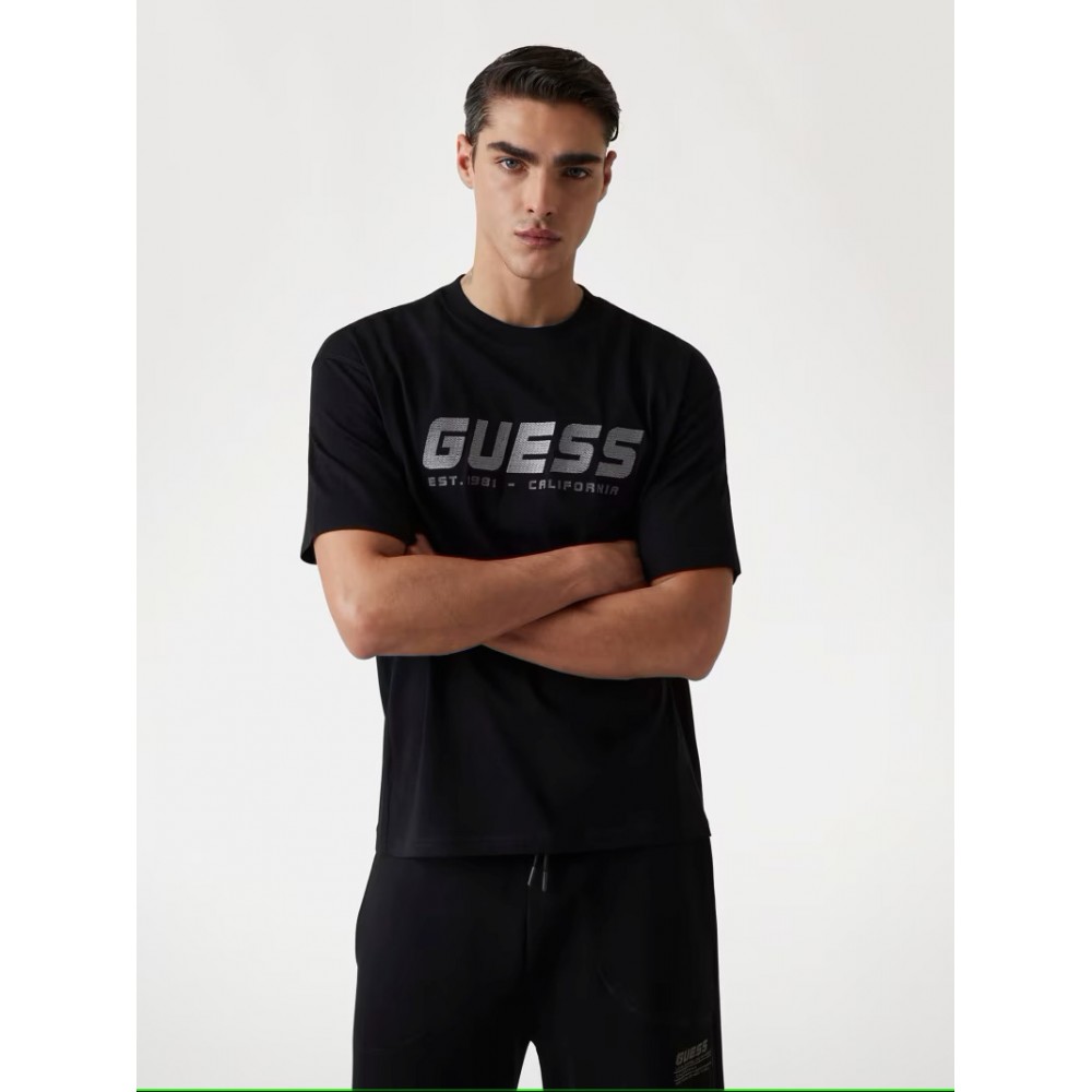 GUESS SURON CN - MID ORGANIC STREAM JERSEY 180 M Z5RI10I3Z14-JBLK GUESS SURON CN - MID ORGANIC STREAM JERSEY 180 M Z5RI10I3Z14-JBLK